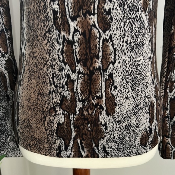 Zara Snake Skin Print Turtleneck - Picture 4 of 6